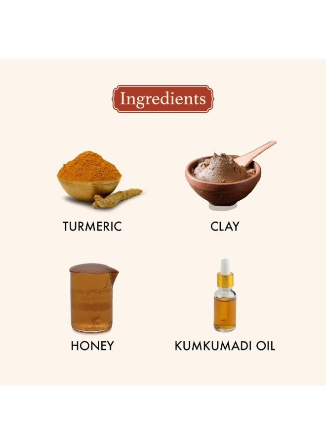 Old School Rituals Turmeric & Wild Honey Clay Mask | Clay Mask for Glowing Skin, Acne-Prone Skin, Pore Refining | Face Mask for Radiance-Boosting, Brightening & Antioxidant-Rich Formula | 50g - Image 2